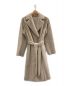 THINK FUR（シンクファー）の古着「Eco Fur × Suede Reversible Coat」｜ベージュ