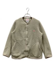 DANTON（ダントン）の古着「FLEECE COLLARLESS JACKET」｜グレー