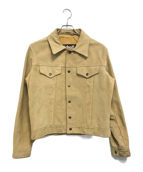 shott（ショット）shott (ショット) レザートラッカージャケット ベージュ サイズ:40の古着・服飾アイテム