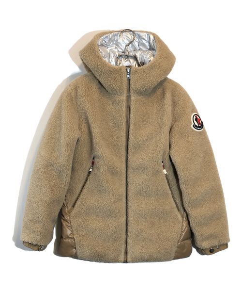 MONCLER（モンクレール）MONCLER (モンクレール) ボアダウンジャケット ベージュ サイズ:12の古着・服飾アイテム