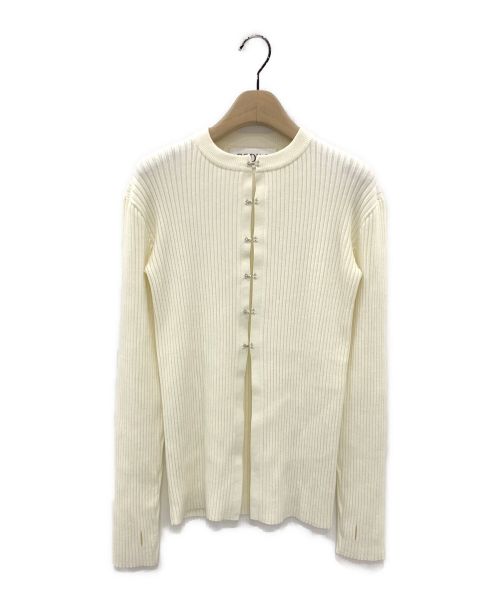 CODE A（コードエー）CODE A (コードエー) fronthook knit cardigan ホワイト サイズ:FREEの古着・服飾アイテム