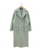 Ameriアメリ）の古着「BLANKET LIKE FAKE MOUTON COAT」｜グリーン