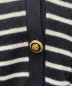 中古・古着 L'appartement (アパルトモン) GOLD BUTTON V/N CARDIGAN（ゴールドボタンカーディガン） ブラック×ホワイト サイズ:-：14000円