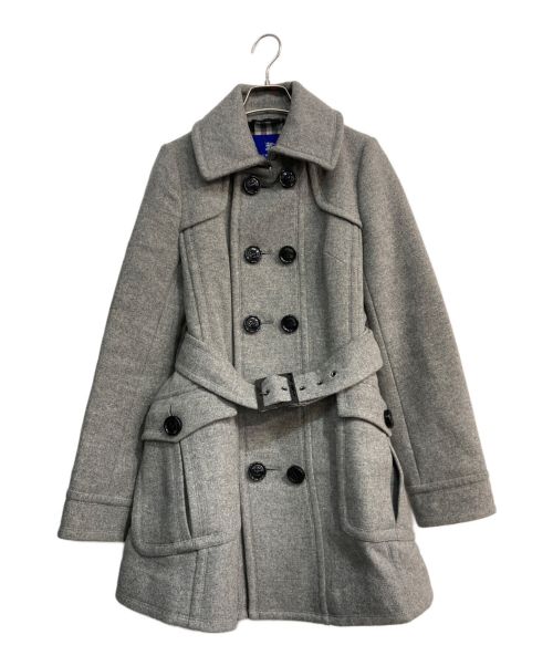 BURBERRY BLUE LABEL（バーバリーブルーレーベル）BURBERRY BLUE LABEL (バーバリーブルーレーベル) ウールコート　FNF08-866-07 グレー サイズ:40の古着・服飾アイテム