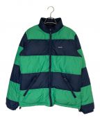 SUPREMEシュプリーム）の古着「Reversible Striped Down Jacket」｜ネイビー×グリーン