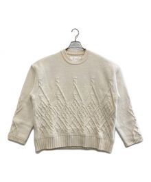 CITY（シティ）の古着「DESIGN ALAN KNIT PO」｜オフホワイト