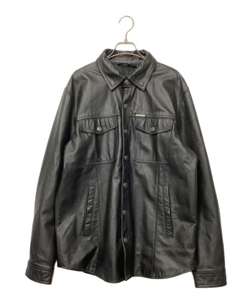 HARLEY-DAVIDSON（ハーレーダビッドソン）HARLEY-DAVIDSON (ハーレーダビッドソン) レザージャケット ブラック サイズ:Lの古着・服飾アイテム