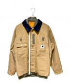 sacai×Carhartt WIPサカイ×カーハート ワークインプログレス）の古着「23AW CarHartt WIP CanvasxMA-1 JK Michigan（カーハートWIPキャンバスMA-1ジャケットミシガン）」｜ベージュ×オリーブ