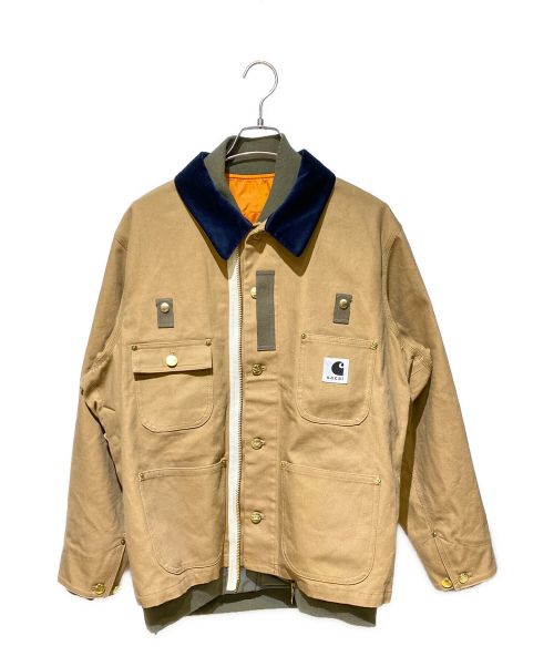 sacai（サカイ）sacai Carhartt WIP 23AW CarHartt WIP CanvasxMA-1 JK Michigan（カーハートWIPキャンバスMA-1ジャケットミシガン） ベージュ×オリーブ サイズ:1の古着・服飾アイテム