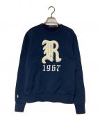 POLO RALPH LAURENポロ・ラルフローレン）の古着「アップリケド フリース スウェットシャツ」｜ネイビー