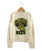 GANNIガニー）の古着「Graphic O-neck Pullover Bees」｜アイボリー