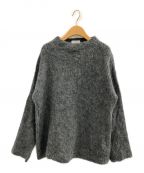 CLANEクラネ）の古着「BOAT NECK MOHAIR OVER KNIT TOPS」｜グレー