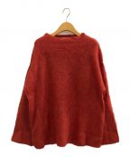 CLANEクラネ）の古着「BOAT NECK MOHAIR OVER KNIT TOPS」｜レッド