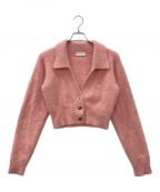 MAISON SPECIALメゾンスペシャル）の古着「Fox Cashmere Knit Cardigan（フォックスカシミヤニットカーディガン）」｜ピンク