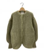 CLANEクラネ）の古着「COLOR MOHAIR SHAGGY CARDIGAN」｜グリーン