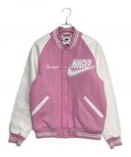 NIKE×NIGOナイキ×二ゴー）の古着「Varsity Jacket」｜ピンク×ホワイト