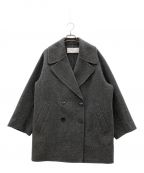 LE CIEL BLEUルシェルブルー）の古着「Double Faced Short Coat（ダブルフェイスビッグポケットコート）」｜グレー