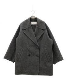 LE CIEL BLEU（ルシェルブルー）の古着「Double Faced Short Coat（ダブルフェイスビッグポケットコート）」｜グレー