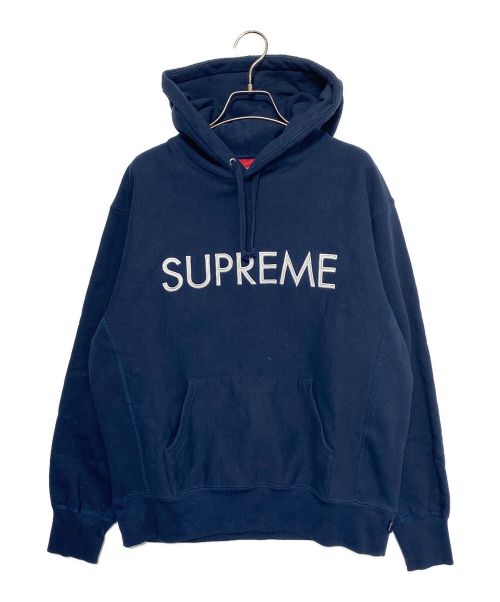 SUPREME（シュプリーム）SUPREME (シュプリーム) Capital Hooded Sweatshirt ネイビー サイズ:Sの古着・服飾アイテム