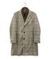 BOSS（ボス）の古着「Hyde Wool Checked Stand Up Collar Coat（スタンドカラー コート）」｜グレー