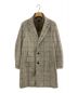 BOSS（ボス）の古着「Hyde Wool Checked Stand Up Collar Coat」｜グレー