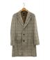 中古・古着 BOSS (ボス) Hyde Wool Checked Stand Up Collar Coat グレー サイズ:48：27000円