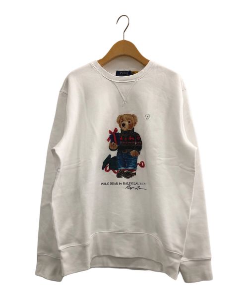 POLO RALPH LAUREN（ポロ・ラルフローレン）POLO RALPH LAUREN (ポロ・ラルフローレン) ポロベアクルーネックスウェット ホワイト サイズ:Mの古着・服飾アイテム