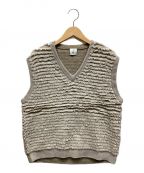 6(ROKU) BEAUTY&YOUTHロク ビューティーアンドユース）の古着「LOOP PATCH KNIT VEST」｜ベージュ