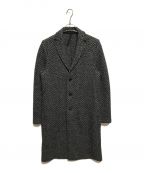 HARRIS WHARF LONDONハリスワーフロンドン）の古着「OVERCOAT KNTD HERRINGBONE」｜グレー