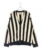 SUPREME×LACOSTEシュプリーム×ラコステ）の古着「Stripe Cardigan」｜ブラック×アイボリー