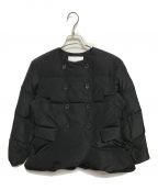 BORDERS at BALCONYボーダーズアットバルコニー）の古着「DOUBLE BUTTONED DOWN SHORT COAT」｜ブラック