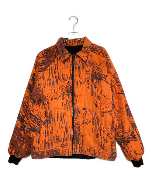 SUPREME（シュプリーム）Supreme (シュプリーム) RealTree Reversible Quilted Work Jacket ブラック×オレンジ サイズ:Mの古着・服飾アイテム