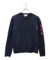 GUCCI（グッチ）の古着「SNAKE EMBROIDERY WOOL SWEATER」｜ネイビー