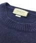 中古・古着 GUCCI (グッチ) SNAKE EMBROIDERY WOOL SWEATER ネイビー サイズ:XS：23000円