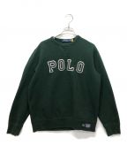 POLO RALPH LAURENポロ・ラルフローレン）の古着「ワッペンロゴスウェットシャツ」｜グリーン