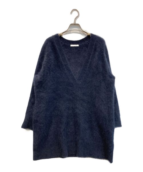 Plage（プラージュ）Plage (プラージュ) Cashmere Mix Fur 深Vプルオーバー ネイビー サイズ:Ｆの古着・服飾アイテム