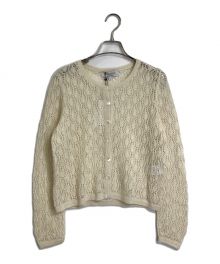 YANAWARA（ヤナワラ）の古着「Wara Alpaca Crop Cardigan」｜アイボリー