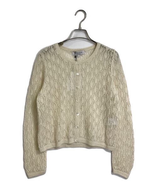 YANAWARA（ヤナワラ）YANAWARA (ヤナワラ) Wara Alpaca Crop Cardigan アイボリー サイズ:Sの古着・服飾アイテム