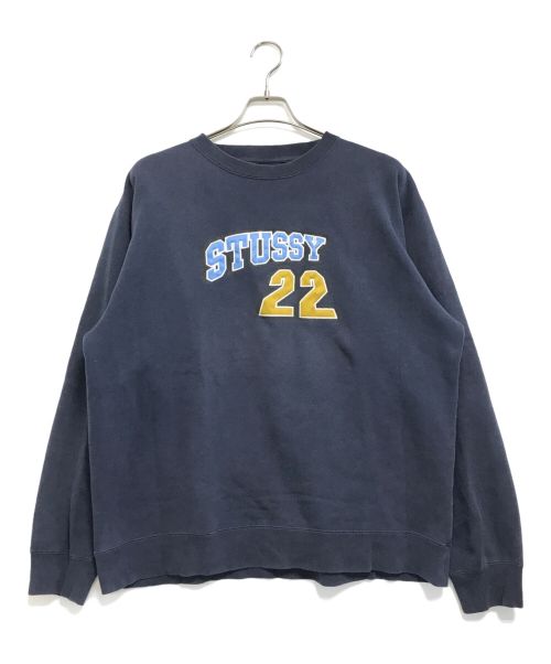 stussy（ステューシー）stussy (ステューシー) ロゴスウェット ネイビー サイズ:Lの古着・服飾アイテム