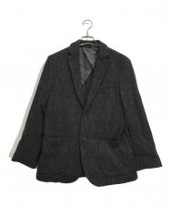 SHIPS (シップス) Harris Tweed (ハリスツイード) ウールテーラードジャケット ブラック サイズ:M