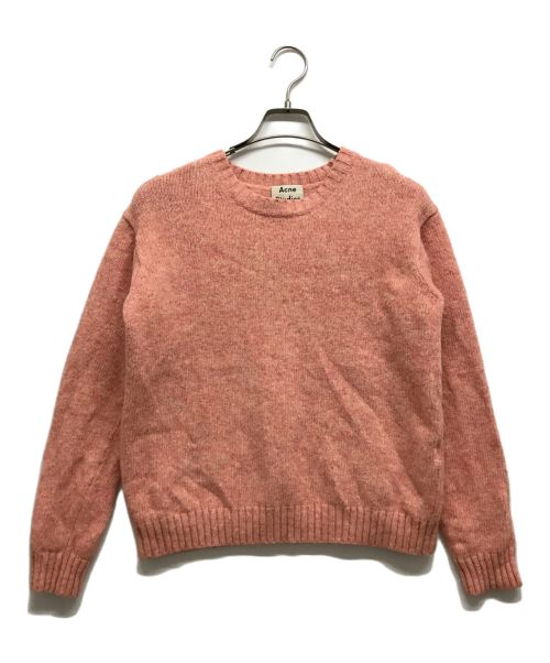 Acne studios（アクネ ストゥディオス）ACNE STUDIOS (アクネ ストゥディオス) SAMARA WOOL クルーネックニット ピンク サイズ:XXSの古着・服飾アイテム