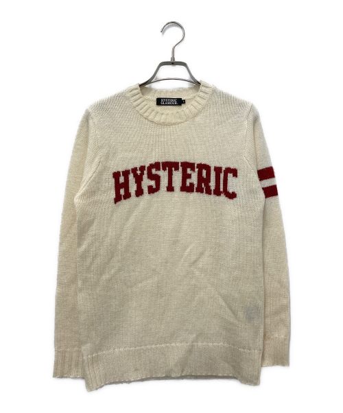 Hysteric Glamour（ヒステリックグラマー）Hysteric Glamour (ヒステリックグラマー) ロゴニット アイボリー サイズ:SIZE Sの古着・服飾アイテム