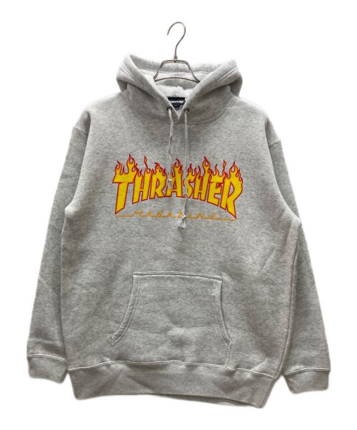 THRASHER（スラッシャー）THRASHER (スラッシャー) フレイムロゴパーカー グレー サイズ:XLの古着・服飾アイテム