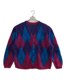 LAD MUSICIAN（ラッドミュージシャン）の古着「ARGYLE MOHAIR KNIT CARDIGAN」｜マルチカラー