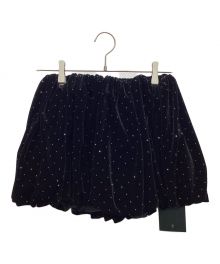 the Barnnet（ザ バーネット）の古着「Velvet Puffball Mini Skirt」｜ブラック