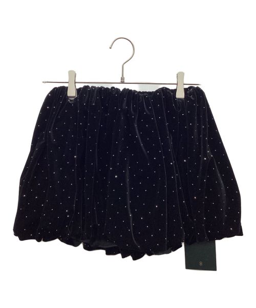 the Barnnet（ザ バーネット）the Barnnet (ザ バーネット) Velvet Puffball Mini Skirt ブラック サイズ:サイズ表記無し 未使用品の古着・服飾アイテム