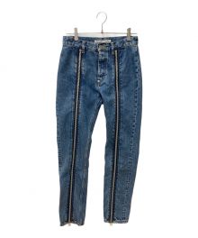 JOHN LAWRENCE SULLIVAN（ジョン ローレンス サリバン）の古着「Washed Denim Zipped Pants」｜インディゴ