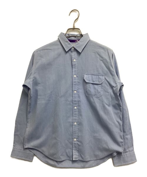 THE NORTH FACE PURPLE LABEL（ザ ノース フェイス パープルレーベル）THE NORTH FACE PURPLE LABEL (ノースフェイスパープルレーベル) COOLMAX R Pin OX Shirt  スカイブルー サイズ:M 未使用品の古着・服飾アイテム