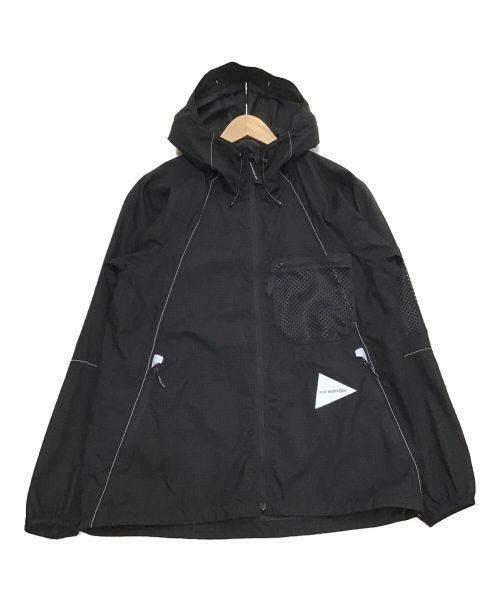 and wander（アンドワンダー）and wander (アンドワンダー) Ripstop Hooded Jacket ブラック サイズ:Lの古着・服飾アイテム