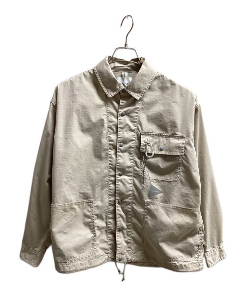 and wander（アンドワンダー）and wander (アンドワンダー) dry rip shirt jacket（トレッキングウェア) アイボリー サイズ:Sの古着・服飾アイテム